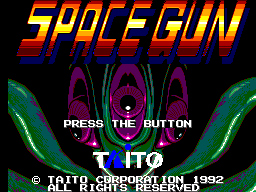 Space Gun title screen for Sega Master System